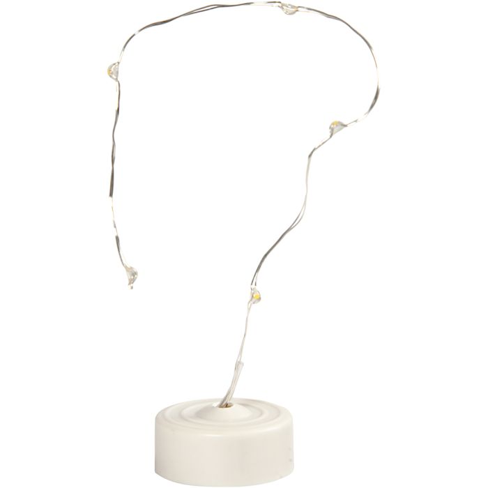 Filo di lucine LED, L: 27 cm, argento, 1 pz