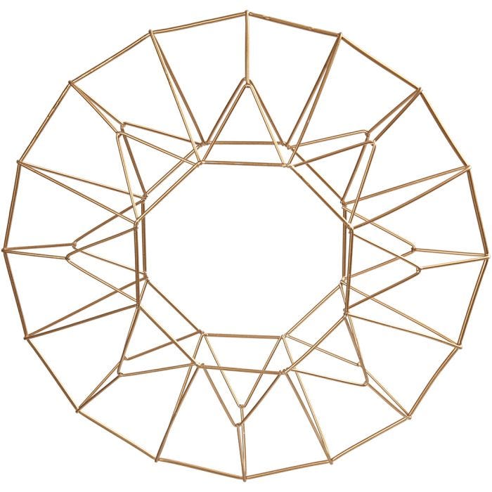 Decoro pendente, cerchio, 28 cm, ottone, 1 pz