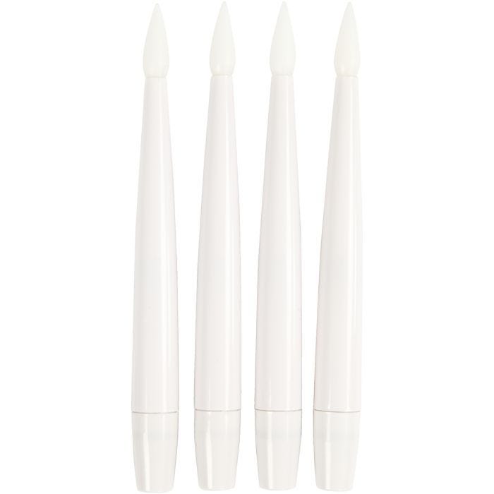 Candela LED ad albero di Natale, H: 15,5 cm, diam 14 mm, 4 pz/ 1 conf.