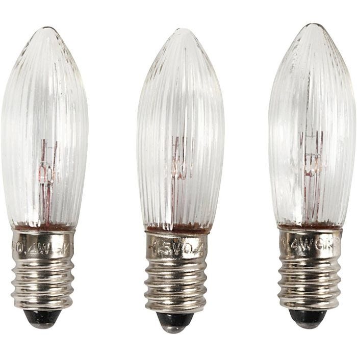 Lampadine a LED, H: 45 mm, diam 15 mm, 3 pz/ 1 conf.