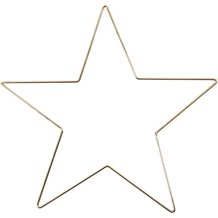 Stella ornamentale, 30 cm, 3 mm, oro, 1 pz
