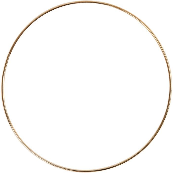 Anello di filo metallico, 20 cm, 3 mm, oro, 1 pz