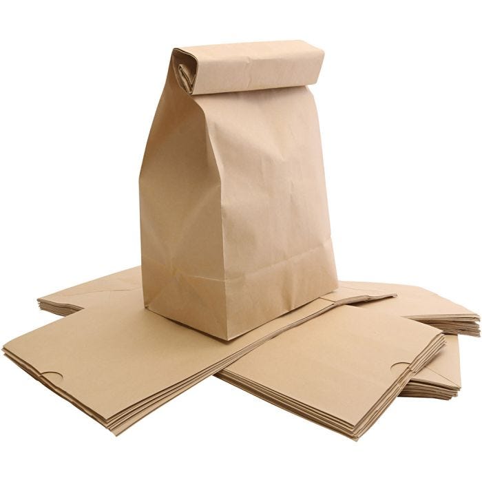 Buste carta, misura 15x25x43 cm, marrone, 50 pz/ 1 conf.