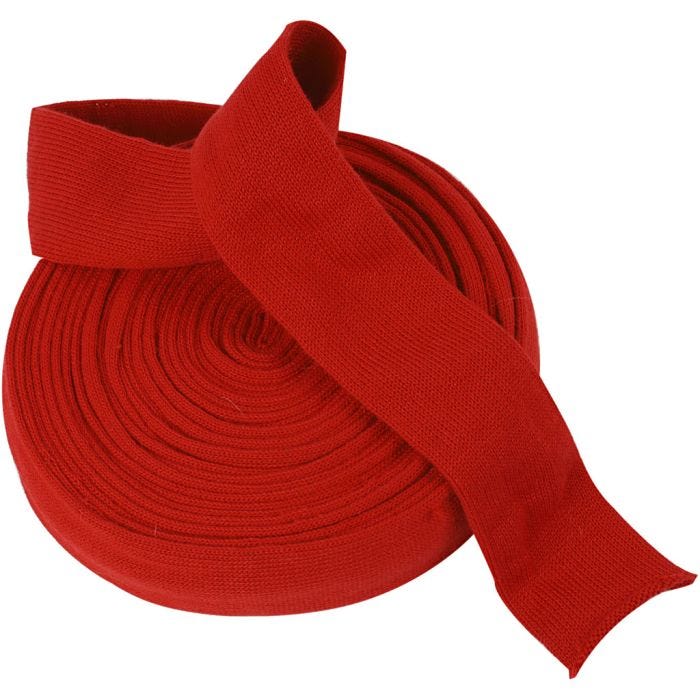 Tubolare di maglia, L: 60 mm, rosso natalizio, 10 m/ 1 rot.