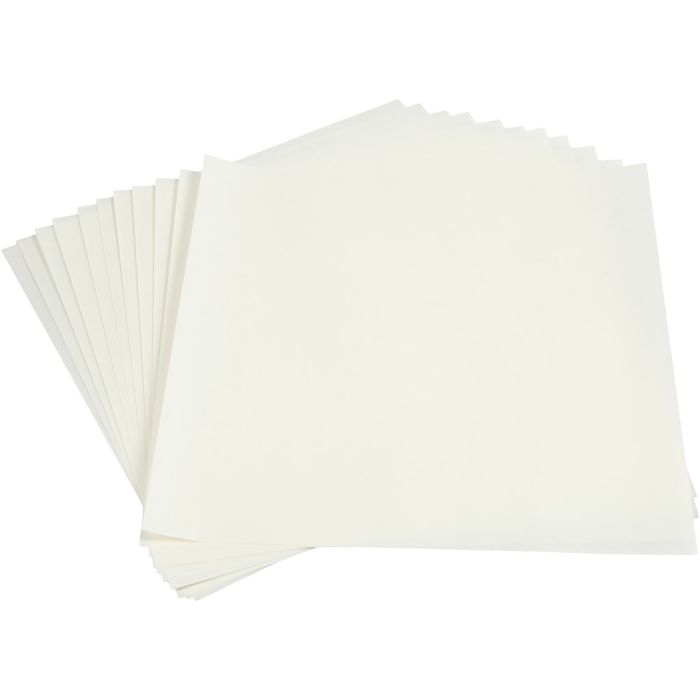 Carta leggera, foglio 30x30 cm, 80 g, bianco, 12 fgl./ 1 conf.