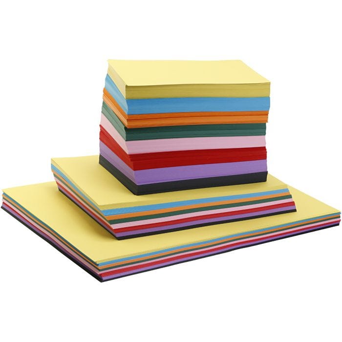Cartoncino colorato, A2,A3,A4, 220 g, 1000 fgl./ 1 conf.