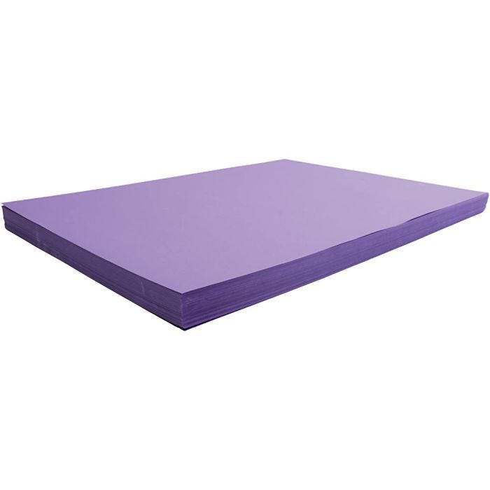 Cartoncino, foglio 50x70 cm, 270 g, viola, 100 fgl./ 1 conf.