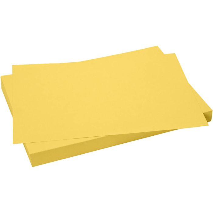 Cartoncino, foglio 50x70 cm, 270 g, giallo sole, 10 fgl./ 1 conf.