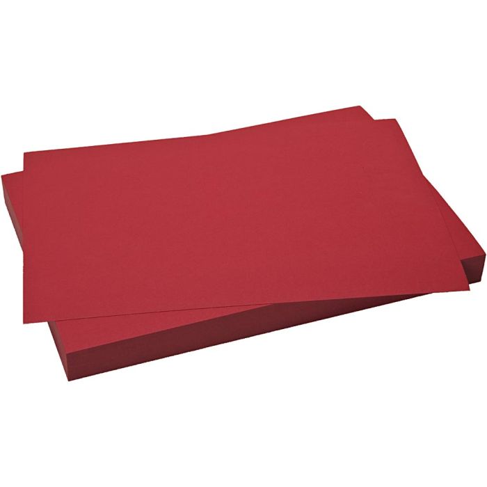 Cartoncino, foglio 50x70 cm, 270 g, rosso natalizio, 10 fgl./ 1 conf.