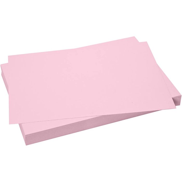 Cartoncino, foglio 50x70 cm, 270 g, rosa chiaro, 10 fgl./ 1 conf.
