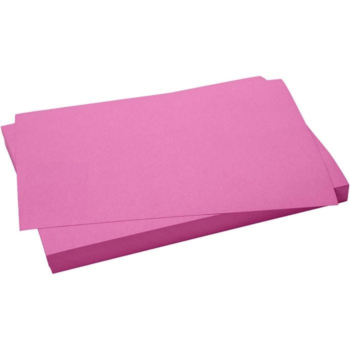 Cartoncino, foglio 50x70 cm, 270 g, rosa, 10 fgl./ 1 conf.