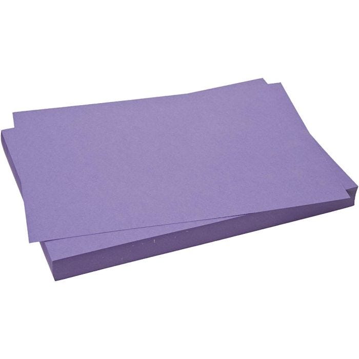 Cartoncino, foglio 50x70 cm, 270 g, viola, 10 fgl./ 1 conf.