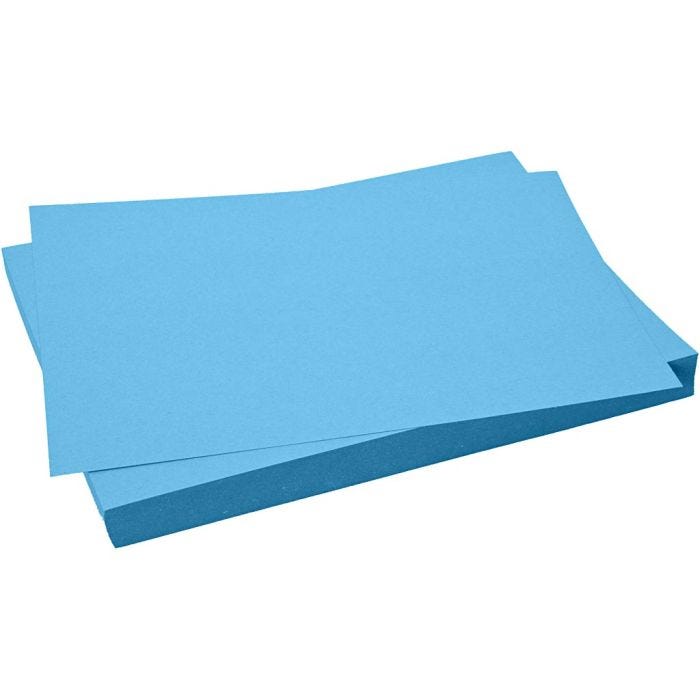 Cartoncino, foglio 50x70 cm, misura 50x70 cm, 270 g, turchese, 100 fgl./ 1 conf.