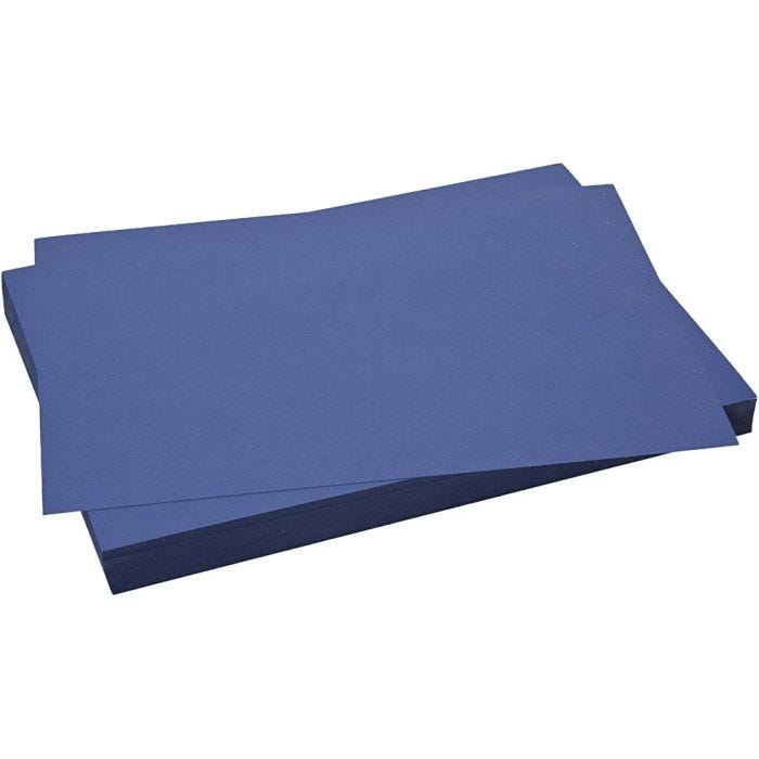 Cartoncino, foglio 50x70 cm, 270 g, blu scuro, 10 fgl./ 1 conf.