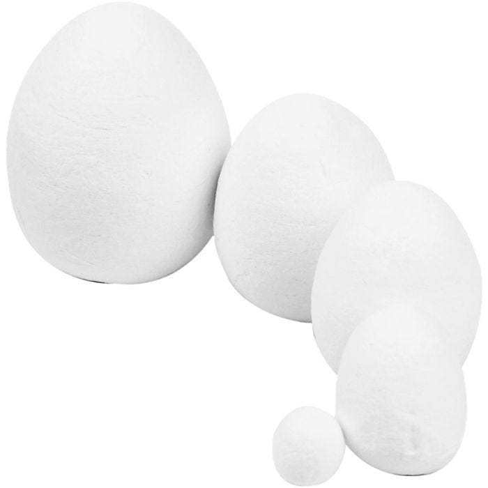 Uova, misura 12+25+35+40+47 mm, bianco, 200 pz/ 1 conf.