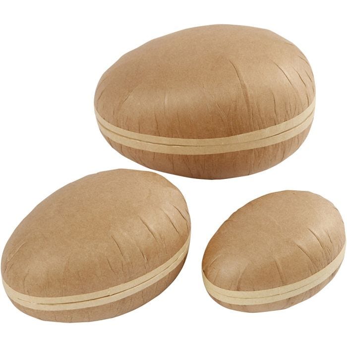 Uova a due pezzi, L: 12+15+18 cm, 3 pz/ 1 conf.