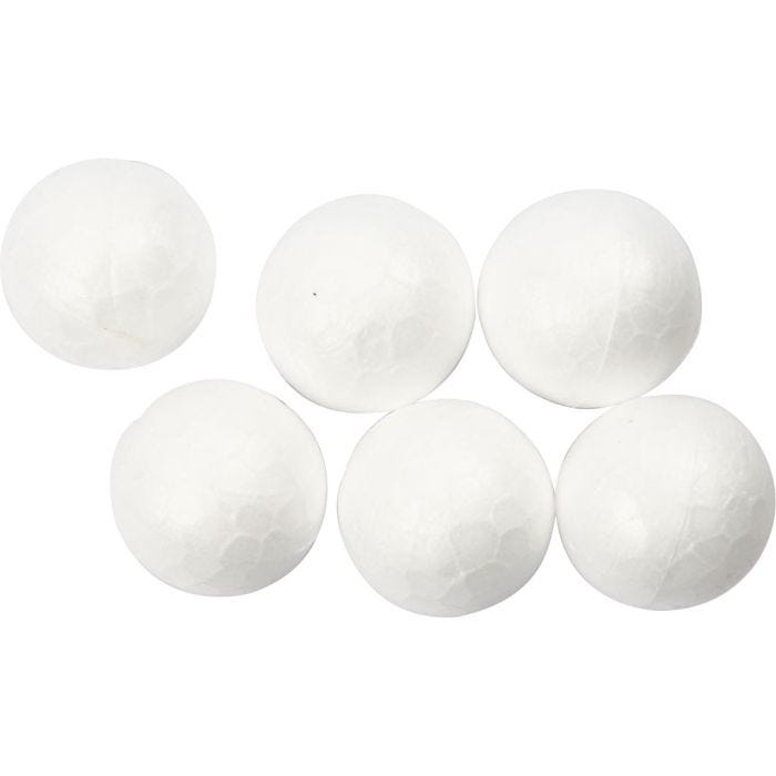 Sfere di polistirolo, diam 1,5 cm, bianco, 200 pz/ 1 conf.