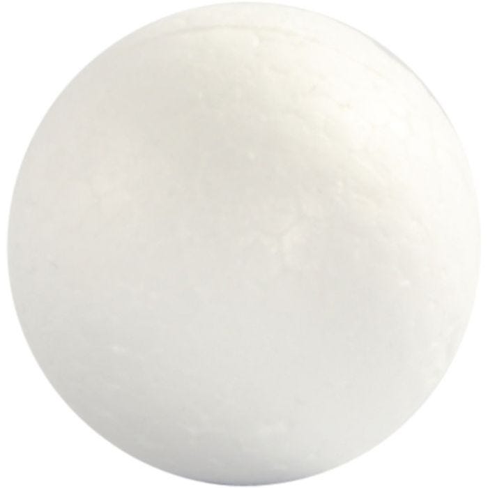 Sfere di polistirolo, diam 3 cm, bianco, 10 pz/ 1 conf.