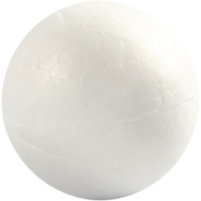 Sfere di polistirolo, diam 4 cm, bianco, 10 pz/ 1 conf.