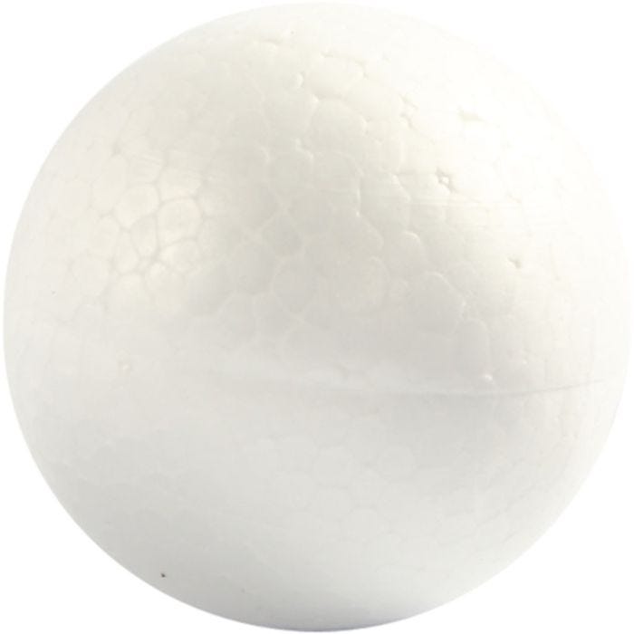 Sfere di polistirolo, diam 5 cm, bianco, 5 pz/ 1 conf.