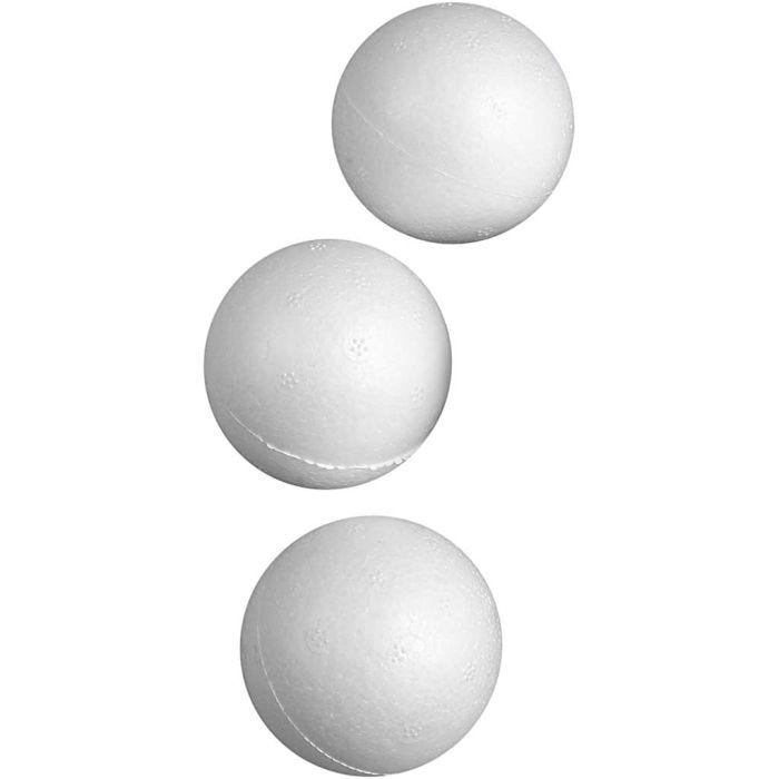 Sfere di polistirolo, diam 5 cm, bianco, 50 pz/ 1 conf.