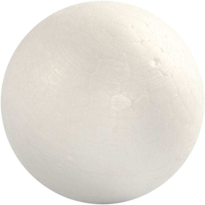 Sfere di polistirolo, diam 6 cm, bianco, 5 pz/ 1 conf.