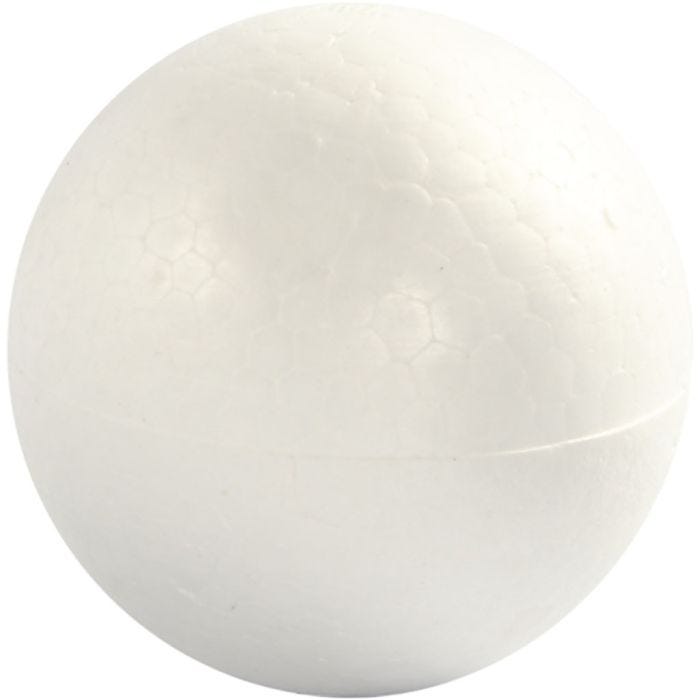 Sfere di polistirolo, diam 7 cm, bianco, 5 pz/ 1 conf.