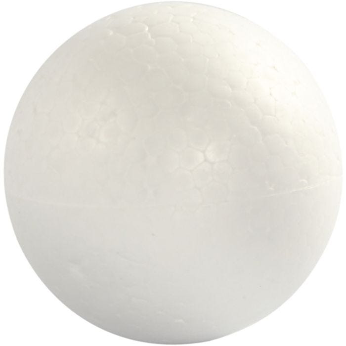 Sfere di polistirolo, diam 8 cm, bianco, 5 pz/ 1 conf.