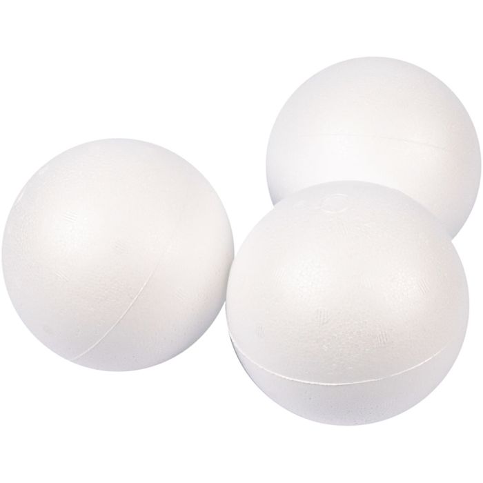 Sfere di polistirolo, diam 10 cm, bianco, 25 pz/ 1 conf.