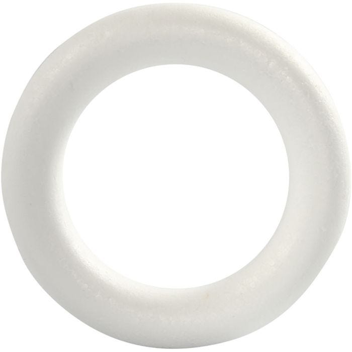 Anello, misura 17 cm, spess. 30 mm, bianco, 1 pz