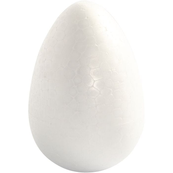 Uova di polistirolo, H: 12 cm, bianco, 5 pz/ 1 conf.