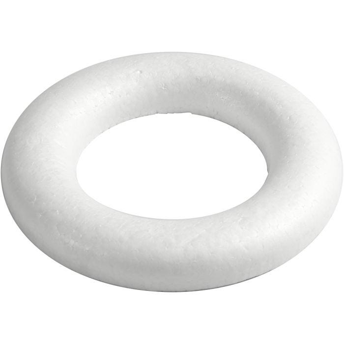 Anello con metà arrotondata, 20 cm, 25 mm, bianco, 1 pz
