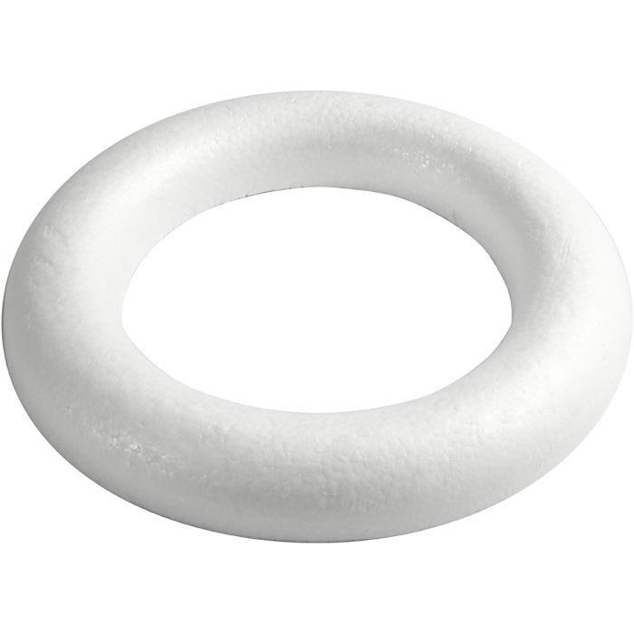 Anello con metà arrotondata, 35 cm, 46 mm, bianco, 1 pz