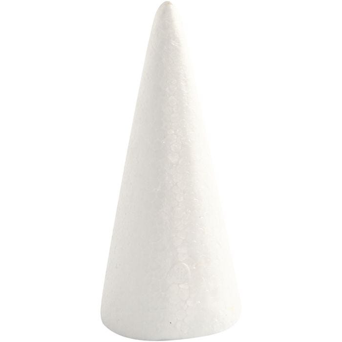 Cono, H: 14,5 cm, diam 6 cm, bianco, 5 pz/ 1 conf.