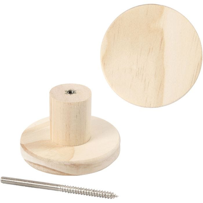 Attaccapanni, rotondo, 4,5 cm, 7 cm, 1 pz