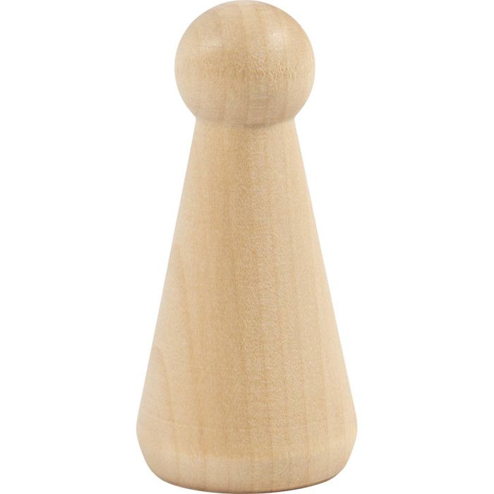 Corpo della figura in legno, Forma conica, H: 8 cm, 3 pz/ 1 conf.