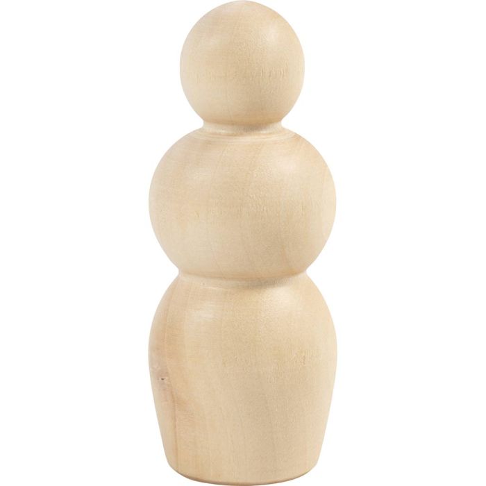 Corpo della figura in legno, Forma a clessidra, H: 7,5 cm, 5 pz/ 1 conf.