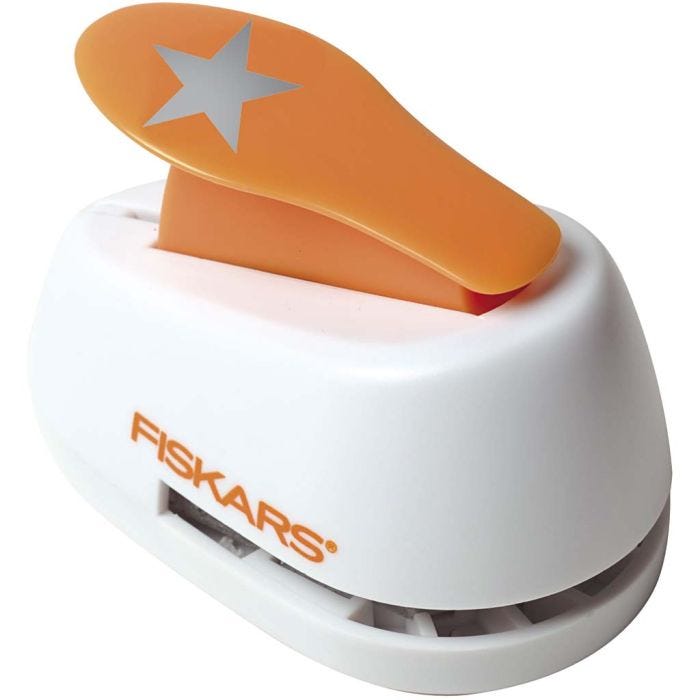 Fiskars Perforatore a leva, stella, diam 25 mm, misura M, 1 pz