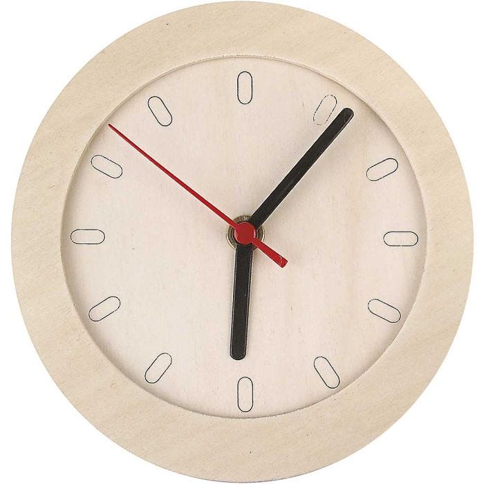 Orologio con cornice in legno, 15 cm, 1 pz