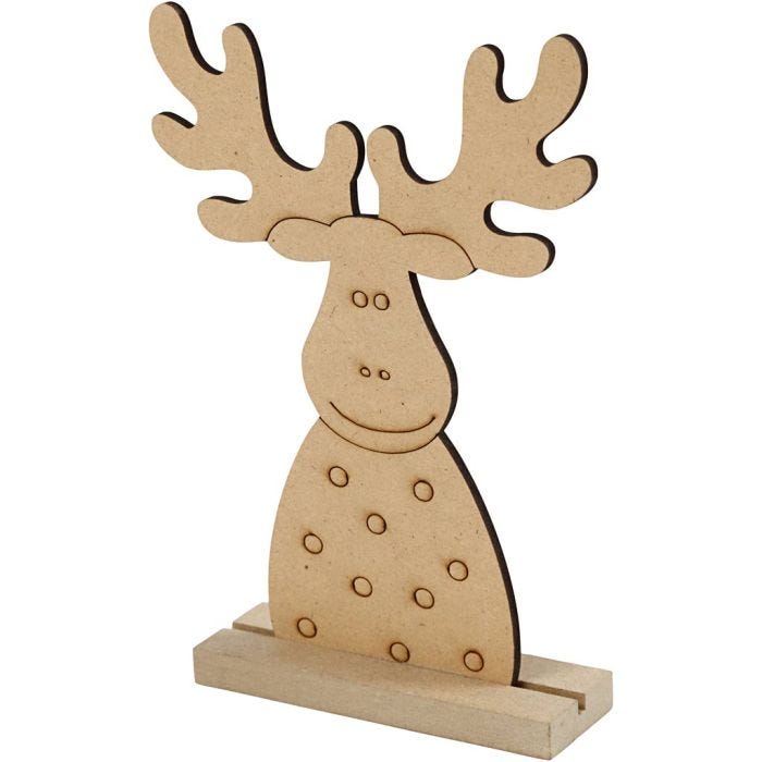 Sagoma di Natale, Renna, 15 cm, 3 cm, 11 cm, 3 mm, 1 pz
