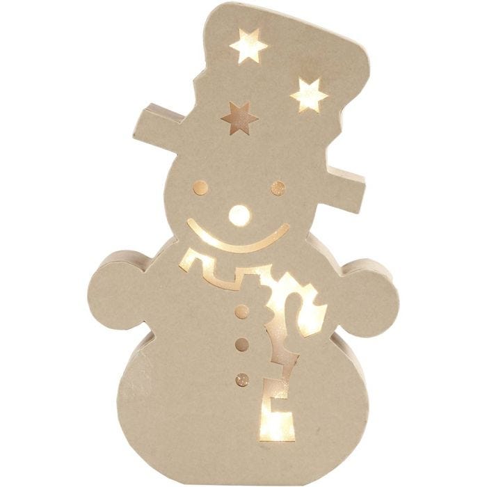 Figura con luce all'interno, pupazzo di neve, 27 cm, 4 cm, 17,5 cm, 1 pz