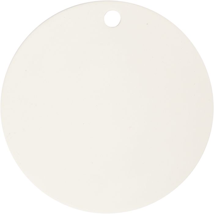 Piatto in terracotta, 15 cm, 0,5 cm, bianco, 1 pz