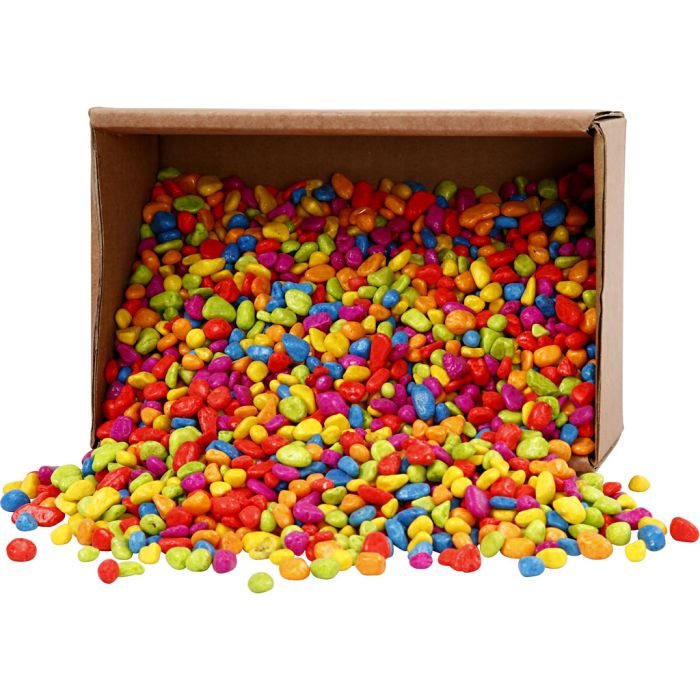 Pietre per mosaico, misura 8-10 mm, spess. 5 mm, colori forti, 8 kg/ 1 conf.