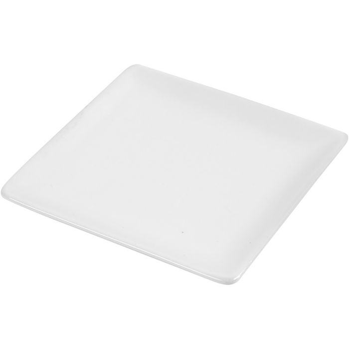 Piatto, misura 12,7x12,7 cm, bianco, 10 pz/ 1 conf.