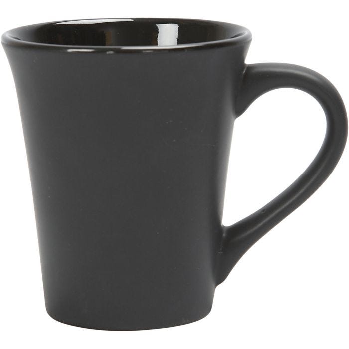 Tazza, H: 10 cm, diam 5,9-8,7 cm, 300 ml, nero, 12 pz/ 1 conf.