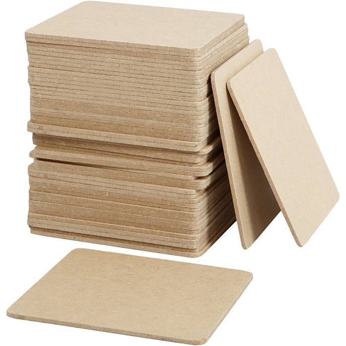 Sottobicchiere, misura 10x10 cm, spess. 3 mm, 50 pz/ 1 conf.