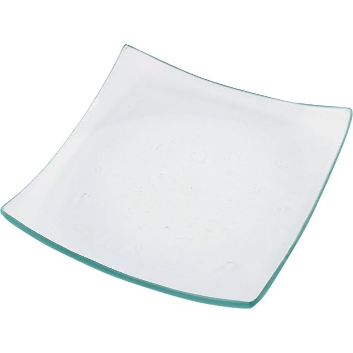 Piatto di vetro, misura 11,5x11,5 cm, 12 pz/ 1 conf.