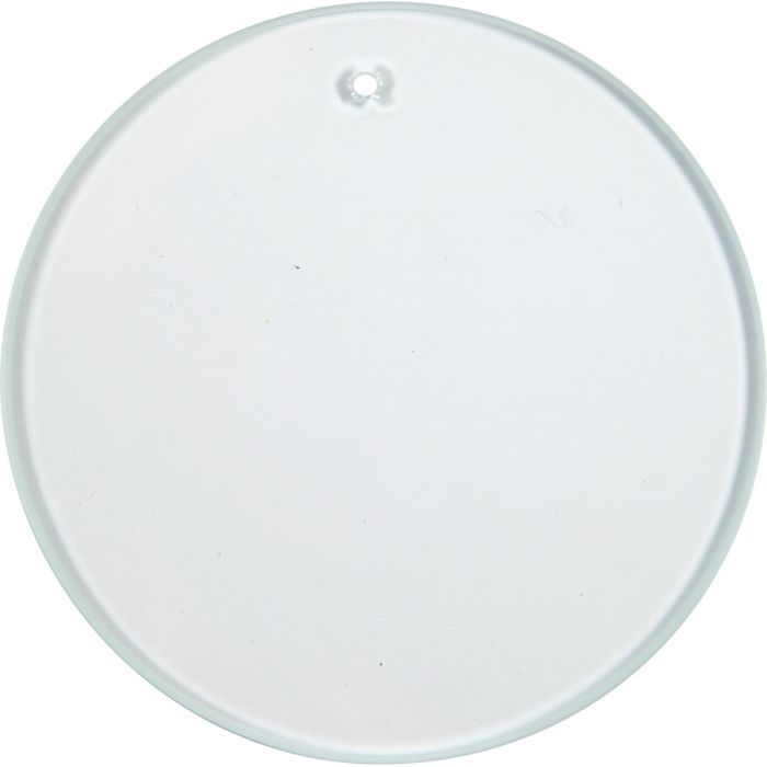 Piatti di vetro, rotondo, diam 7 cm, spess. 3 mm, 10 pz/ 1 conf.