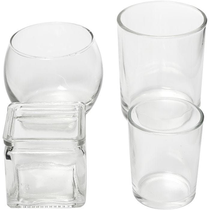 Porta tea light, H: 5,3-8,4 cm, diam 4,5-7,3 cm, il contenuto può variare , 72 pz/ 1 conf.