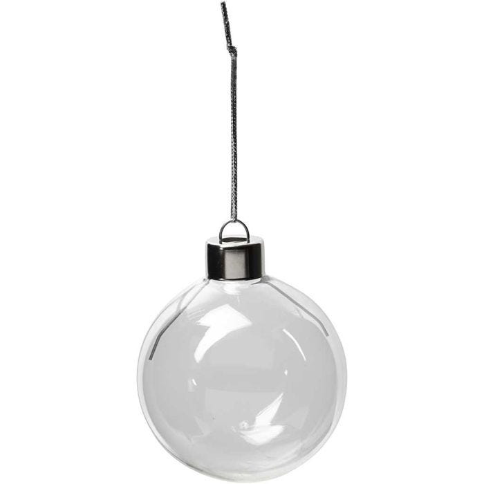 Decorazione in vetro, H: 6,9 cm, diam 5,9 cm, transparent, 8 pz/ 1 conf.